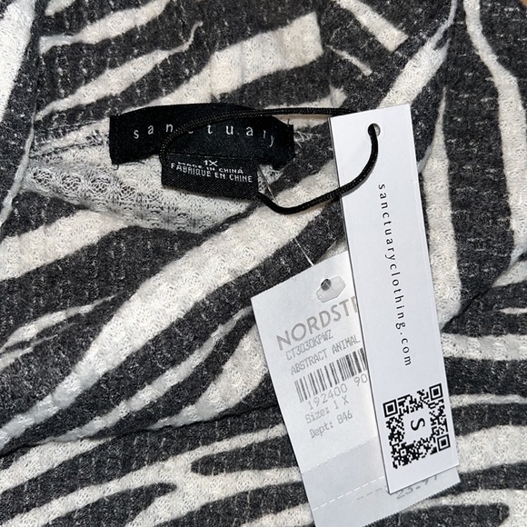 NWT Sanctuary Klara Waffle Top in animal print - Picture 6 of 6